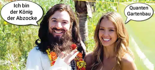 Personen sprechen über Abzocke und Gartenthemen.